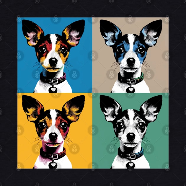 Pop Retro Toy Fox Terrier Art - Cute Puppy by PawPopArt